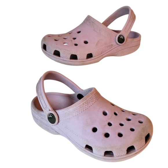 CROCS Toddler SZ 12 Classic Cayman Classic Clogs Heel Straps Light Purple - Picture 1 of 7